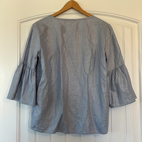 New Ellen Tracy Linen Blend boho Top Small - Picture 5 of 8